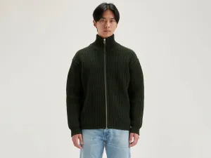 Allip zip-up cardigan (242 / M / DARK OLIVE)