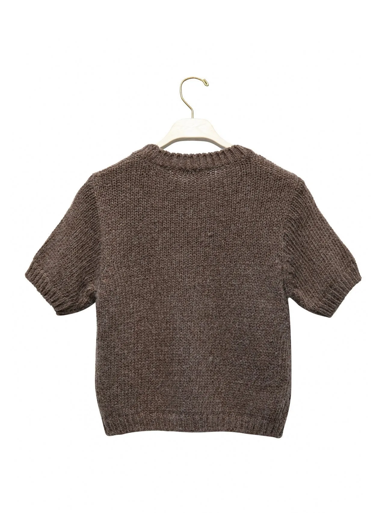 ALPACA WOOL CHUNKY CROPPED KNIT