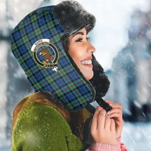 Baird Ancient Tartan Winter Trapper Hat with Family Crest