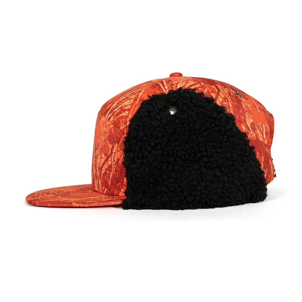 Billed Trapper Hat | Hi Vis Orange Forest Camo