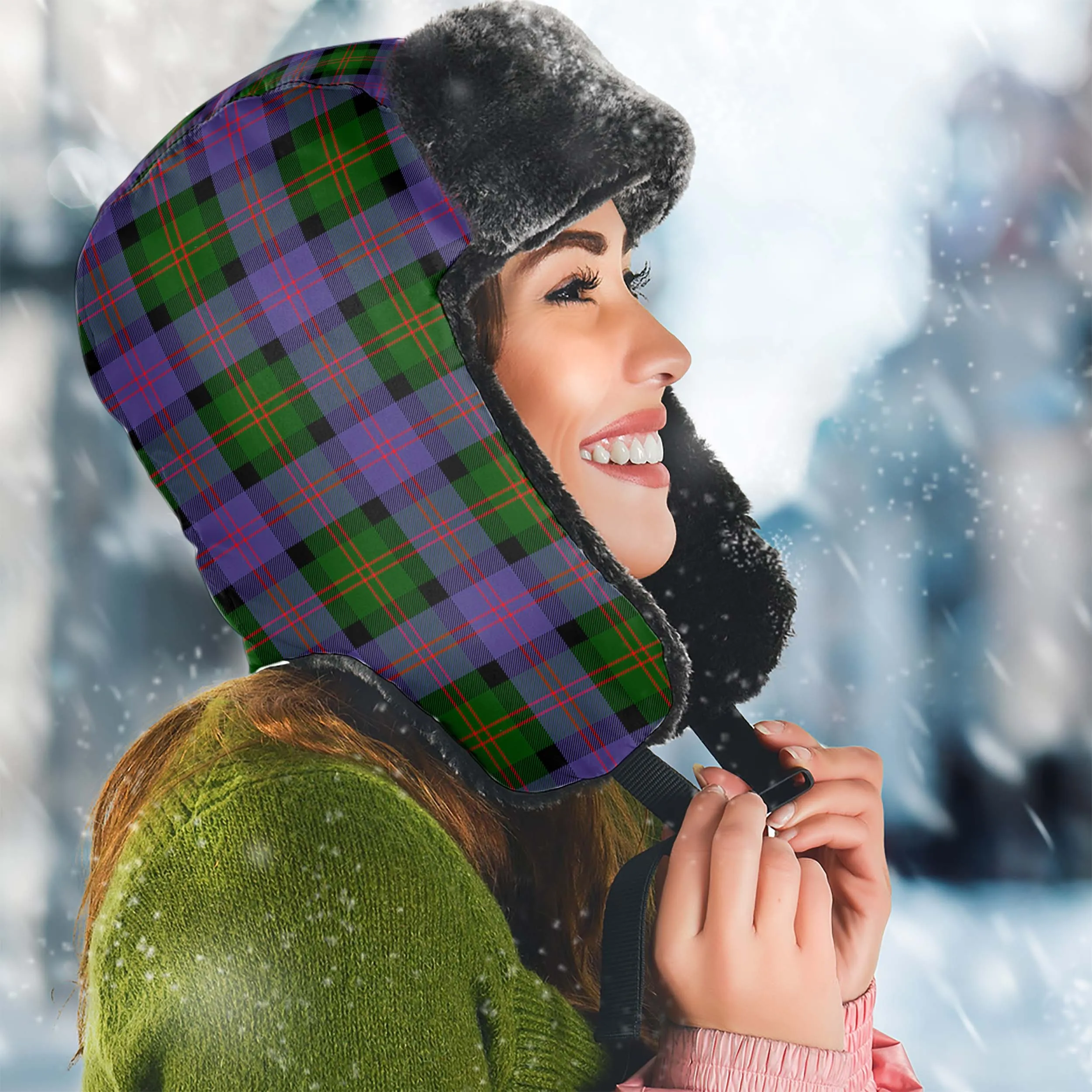 Blair Modern Tartan Winter Trapper Hat