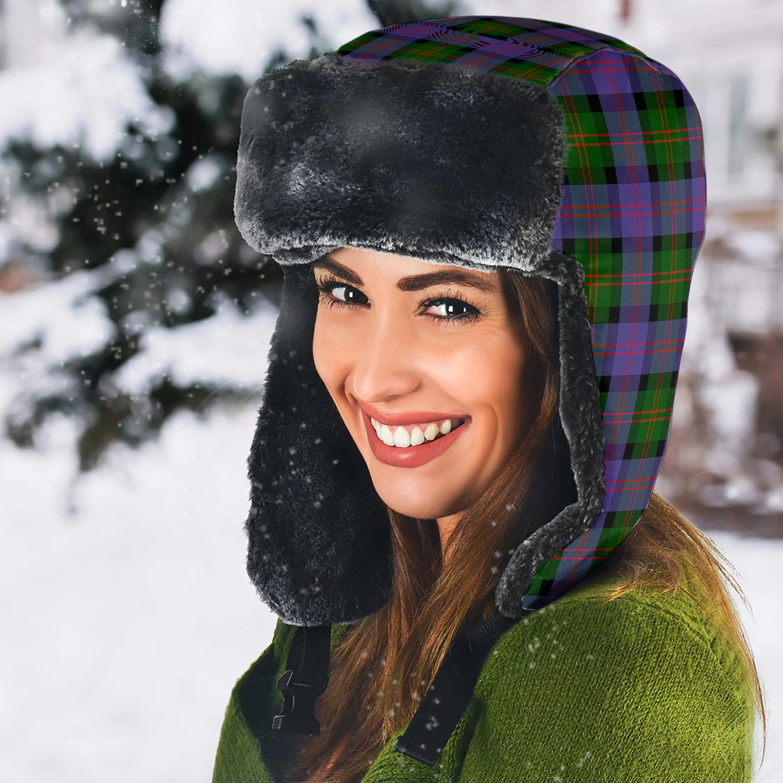 Blair Modern Tartan Winter Trapper Hat