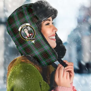 Brodie Hunting Tartan Winter Trapper Hat with Family Crest