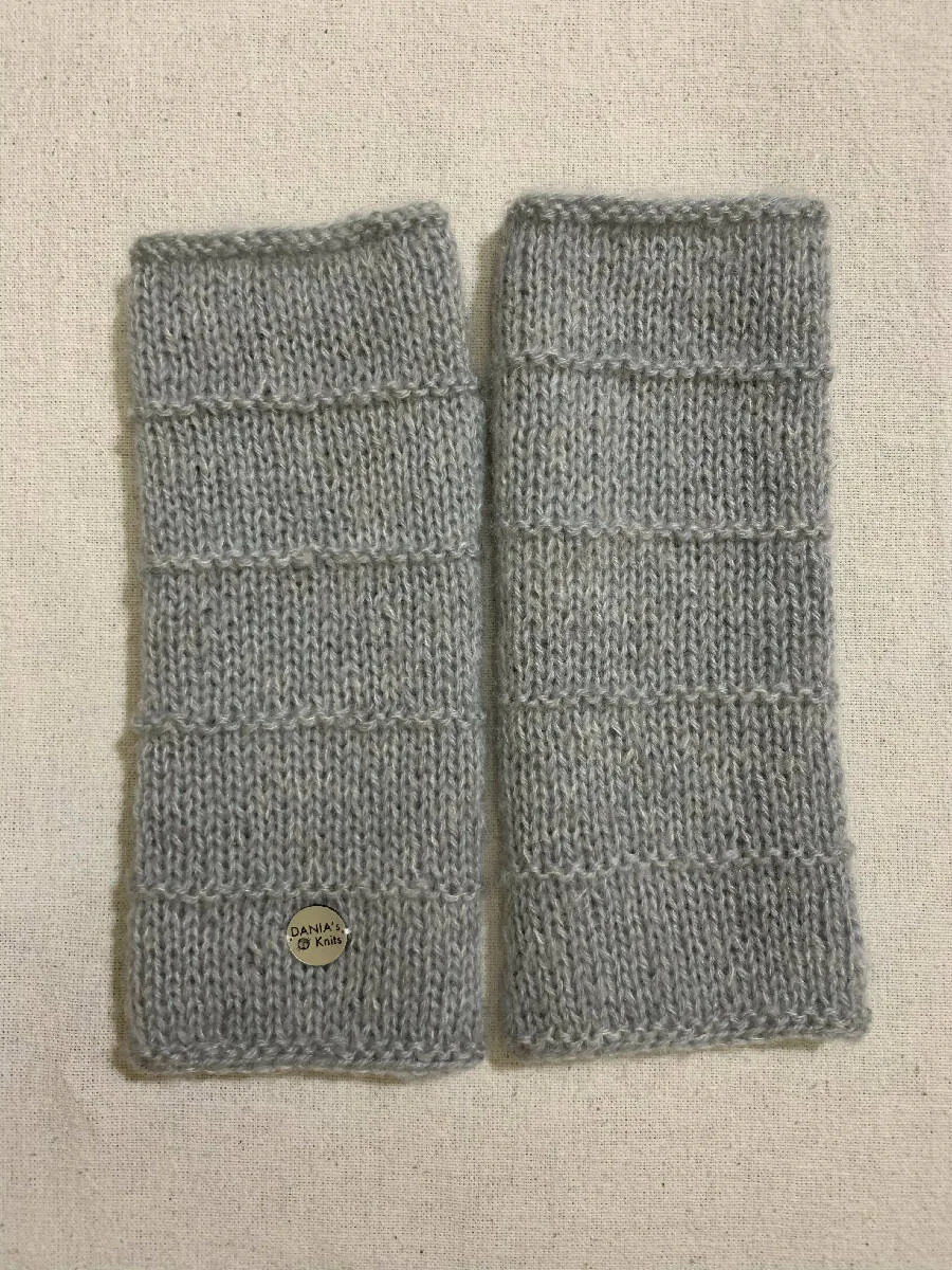 Dania's Knits Angora Wool Handmade Fingerless Gloves