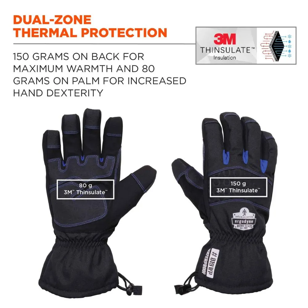 Ergodyne 17612 #819WP S Black Extreme Thermal WP Gloves