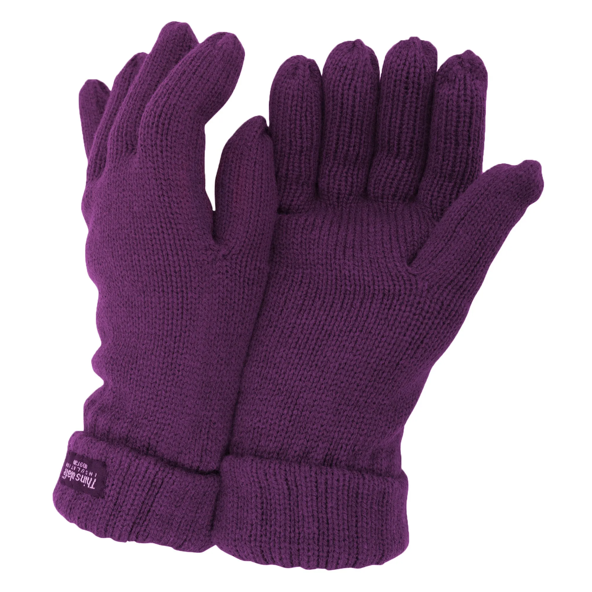 FLOSO Ladies/Womens Thinsulate Winter Knitted Gloves (3M 40g)