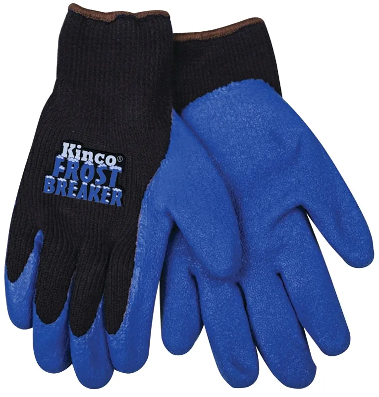 Frost Breaker 1789-XL Protective Gloves, Men's, XL, 11 in L, Regular Thumb, Knit Wrist Cuff, Acrylic, Black/Blue :PR: QUANTITY: 1