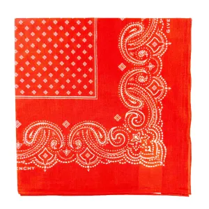 Givenchy Small Scarf Orange Paisley - Cotton Square Bandana FINAL SALE