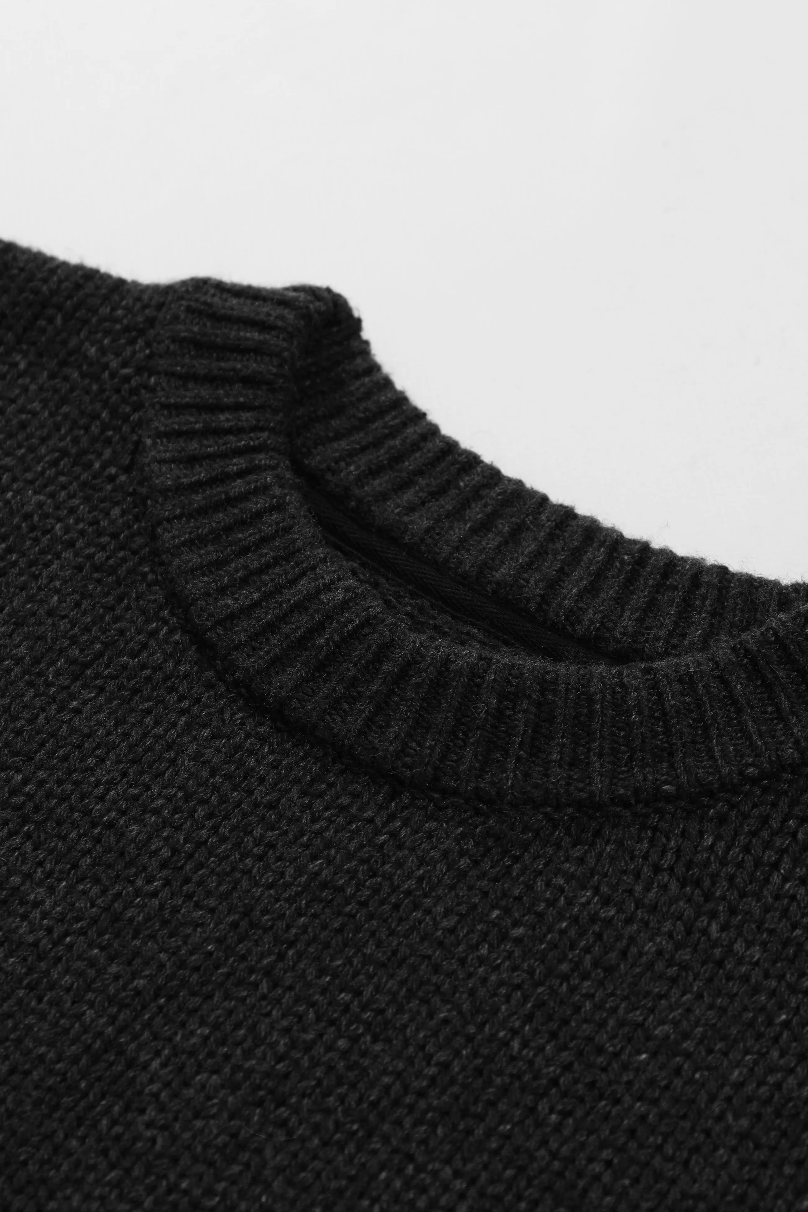 Irish Sailor Knit - Black Marl