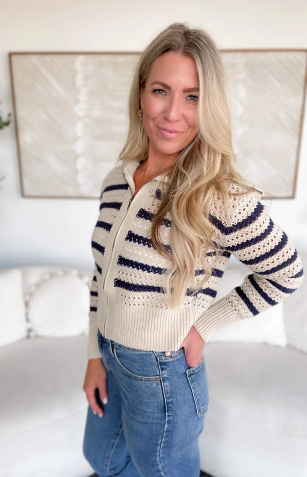 Jordyn Zip Up Sweater