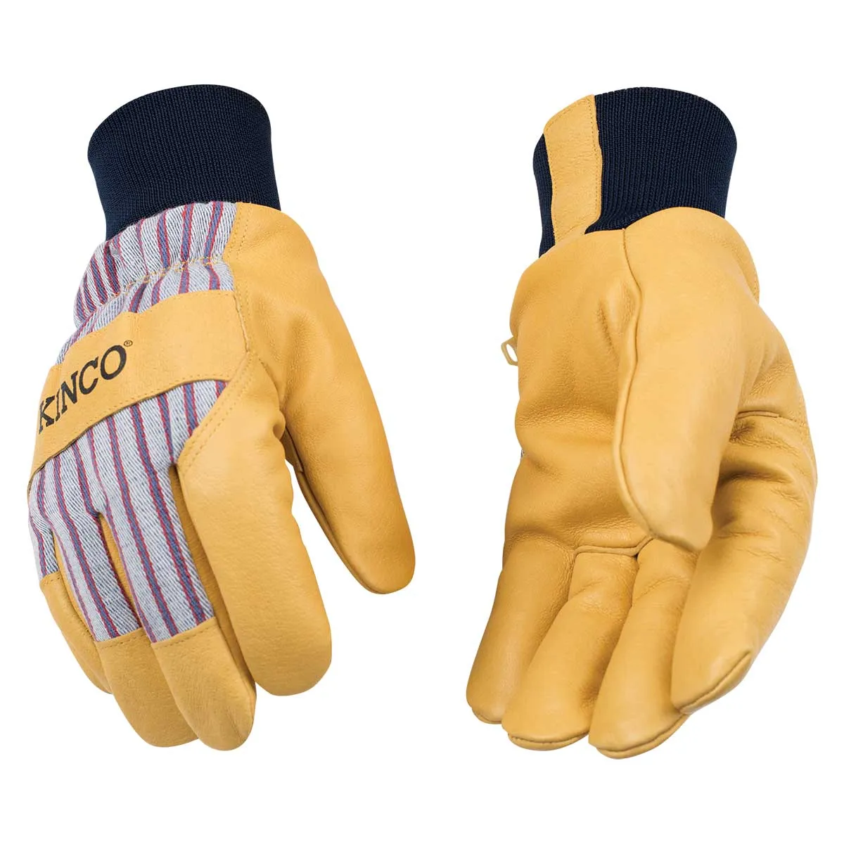 Kinco Premium Grain Pigskin Lined Work Gloves with Knit Wrist