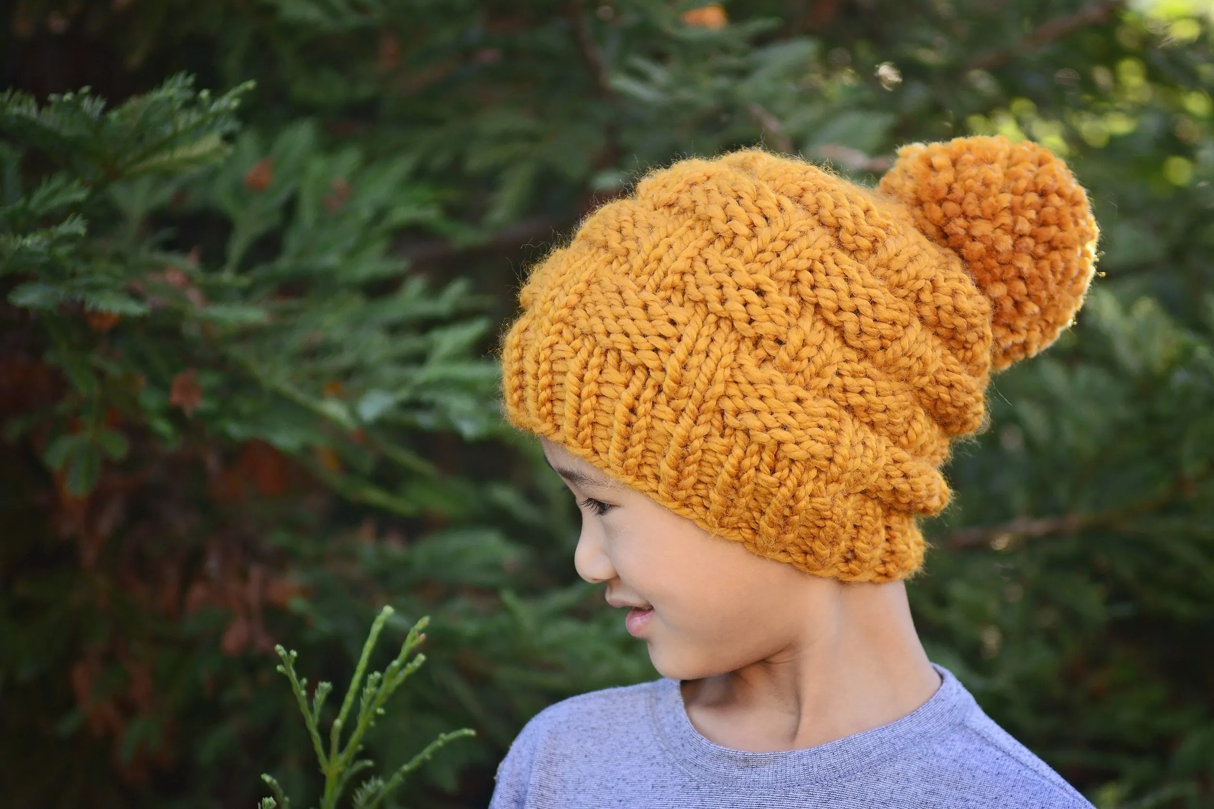 Knit Kit - Basket Weave Slouch Beanie