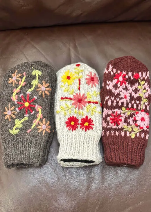 Knit Wool Mittens