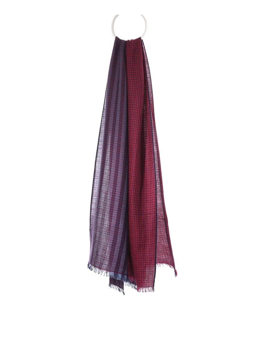 Men's check cashmere Scarf