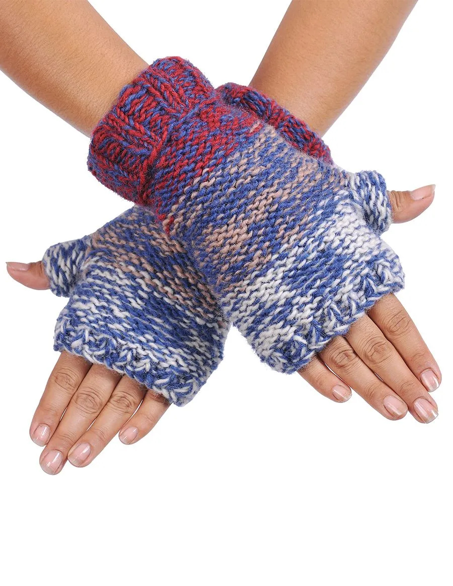 Mélange Knit Wool Handwarmer