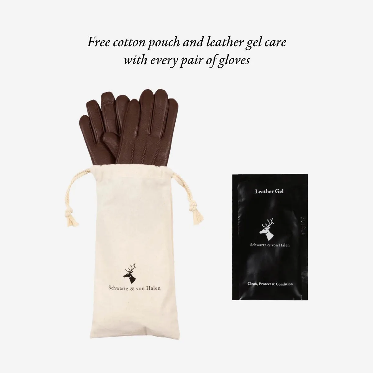 Nora - sheepskin leather gloves with faux fur lining & touchscreen feature