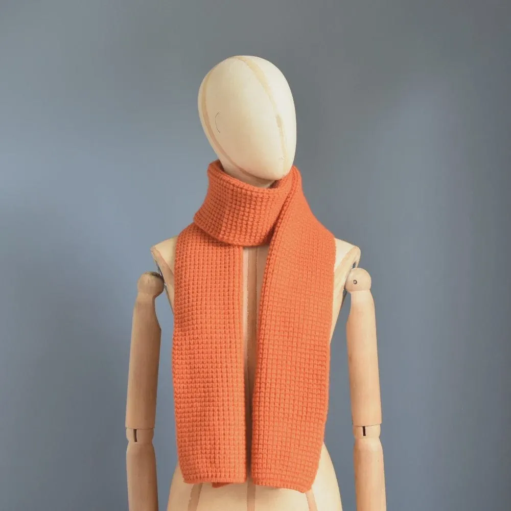 Oban Lambswool Scarf | Orange Glow