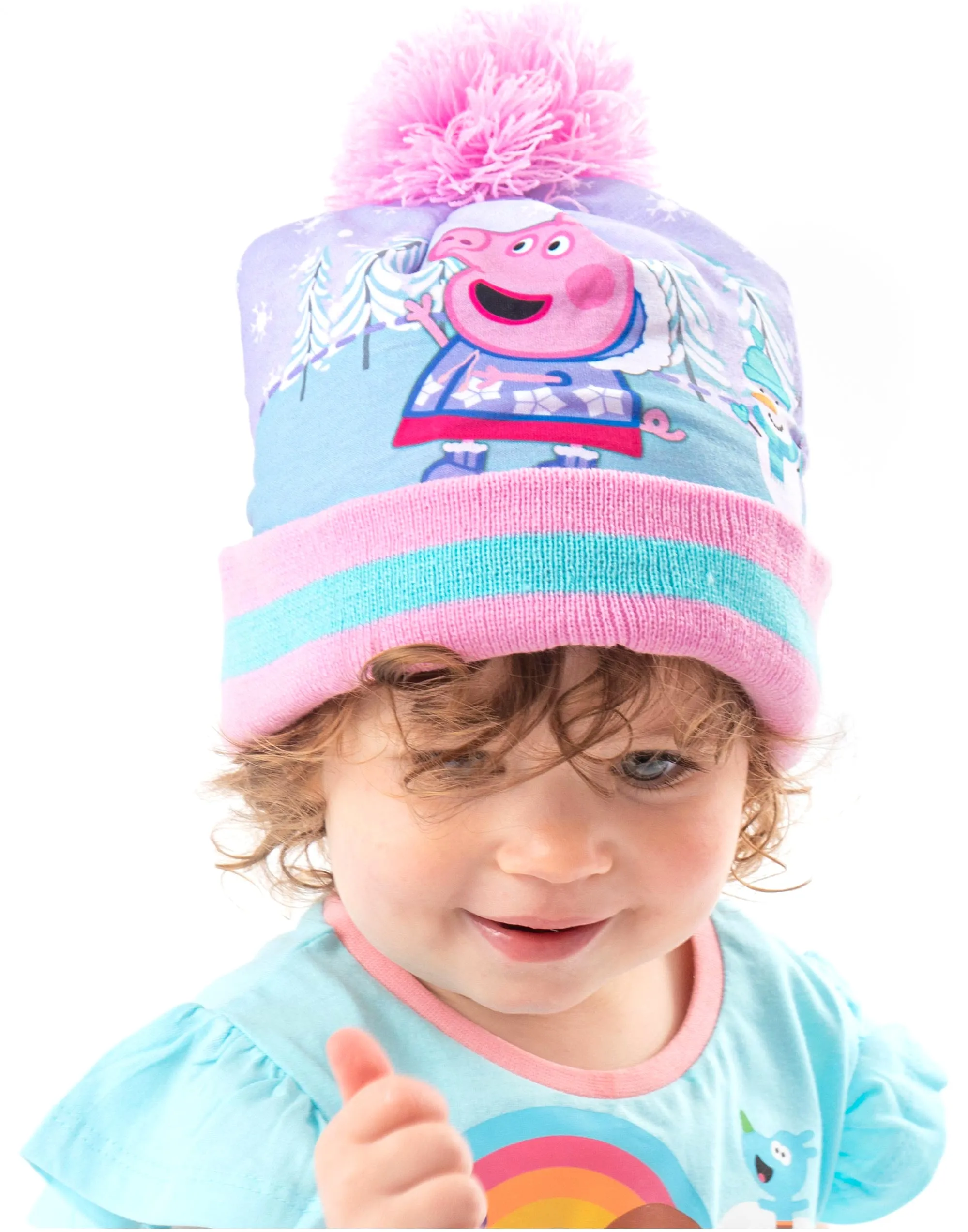 Peppa Pig Girls Pink Beanie Hat