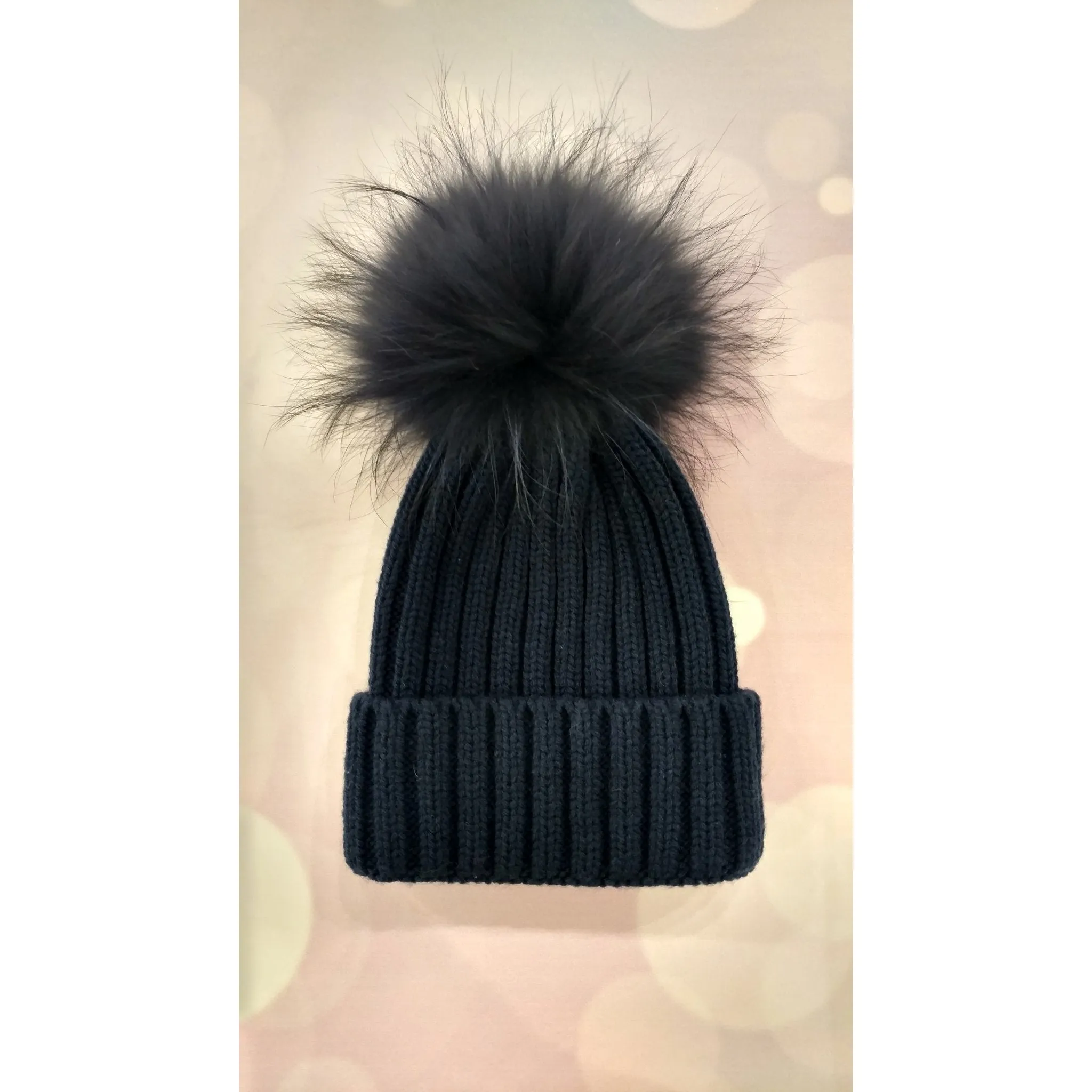 Plait Knit Pom Hat