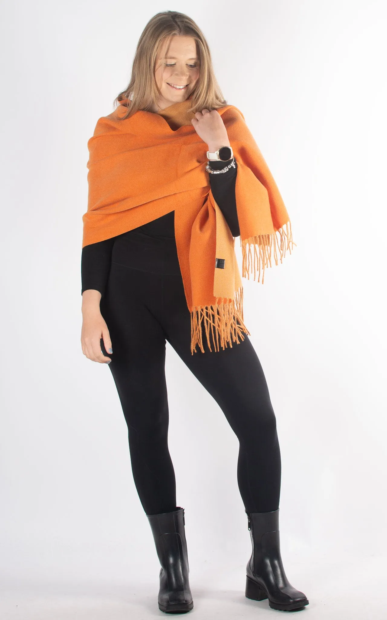 Reversible Winter Scarf | Orange