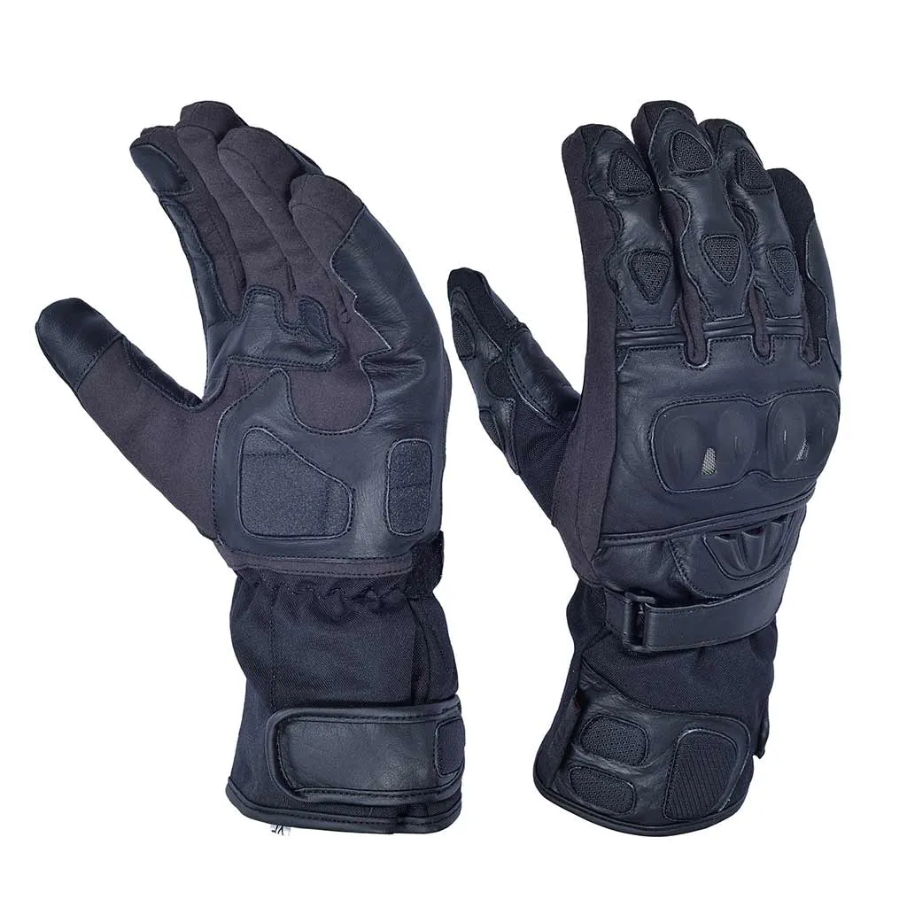 RIDERACT® Adventure Riding Leather Motorcycle Gloves TRIGEL