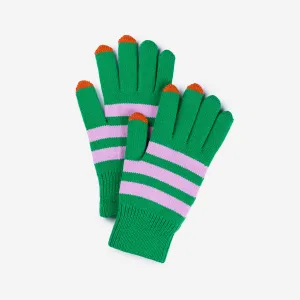 Striped Touchscreen Gloves