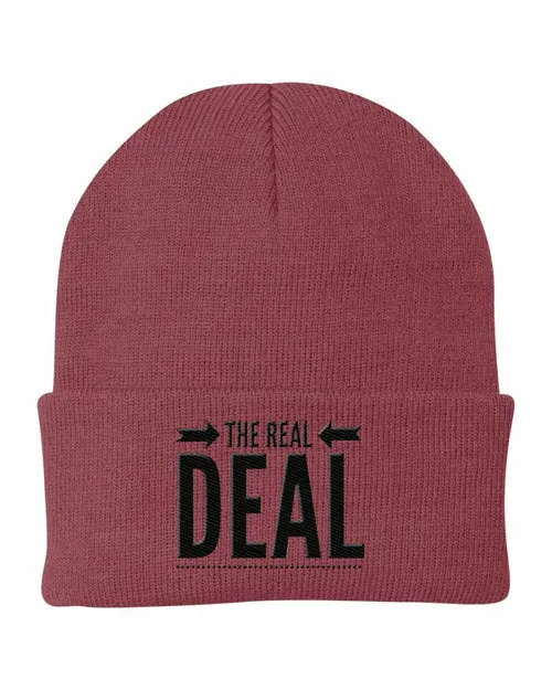 Uniquely You Beanie Cap - The Real Deal Embroidered Graphic / Cuffed