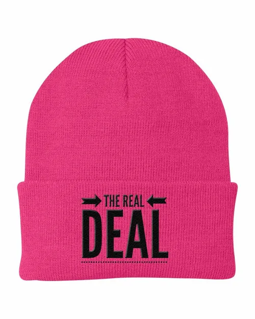 Uniquely You Beanie Cap - The Real Deal Embroidered Graphic / Cuffed