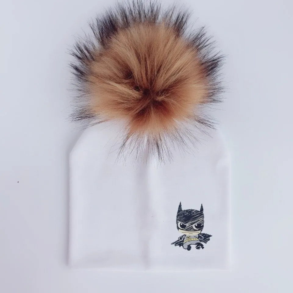 Unisex Animal Image Cartoon Design Cute Beanie Hats For Kids