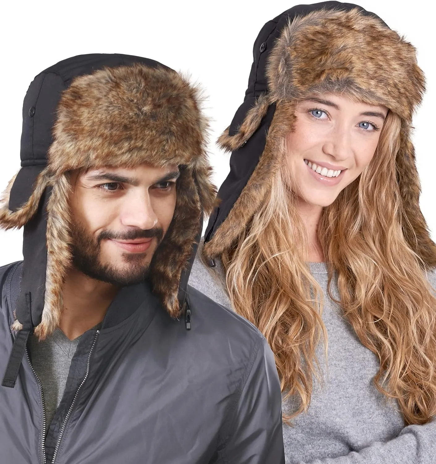 Ushanka hat -  Headwear - Winter Trapper Hat - Russian Ushanka Trooper Aviator Hats for Men & Women - Snow Eskimo Hat with Ear Flaps