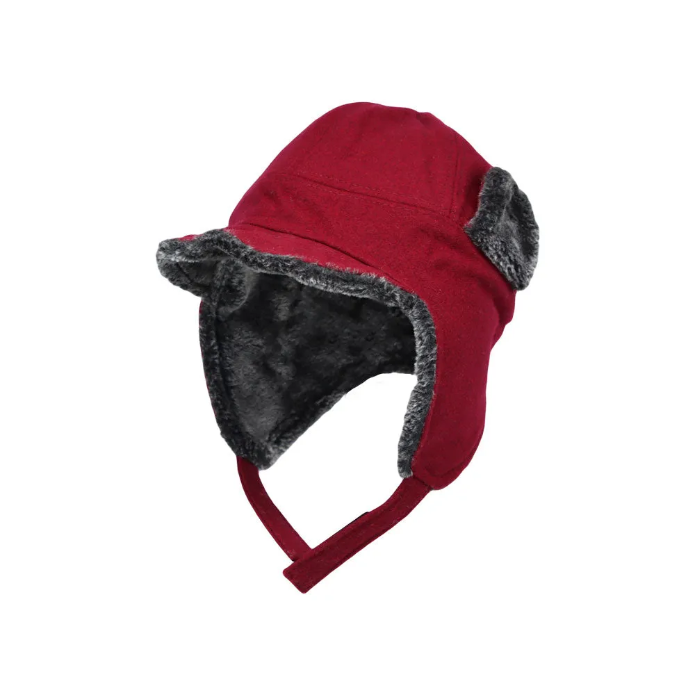 Warm Trapper Hat Winter Earflaps with Visor Outdoor SLT1455