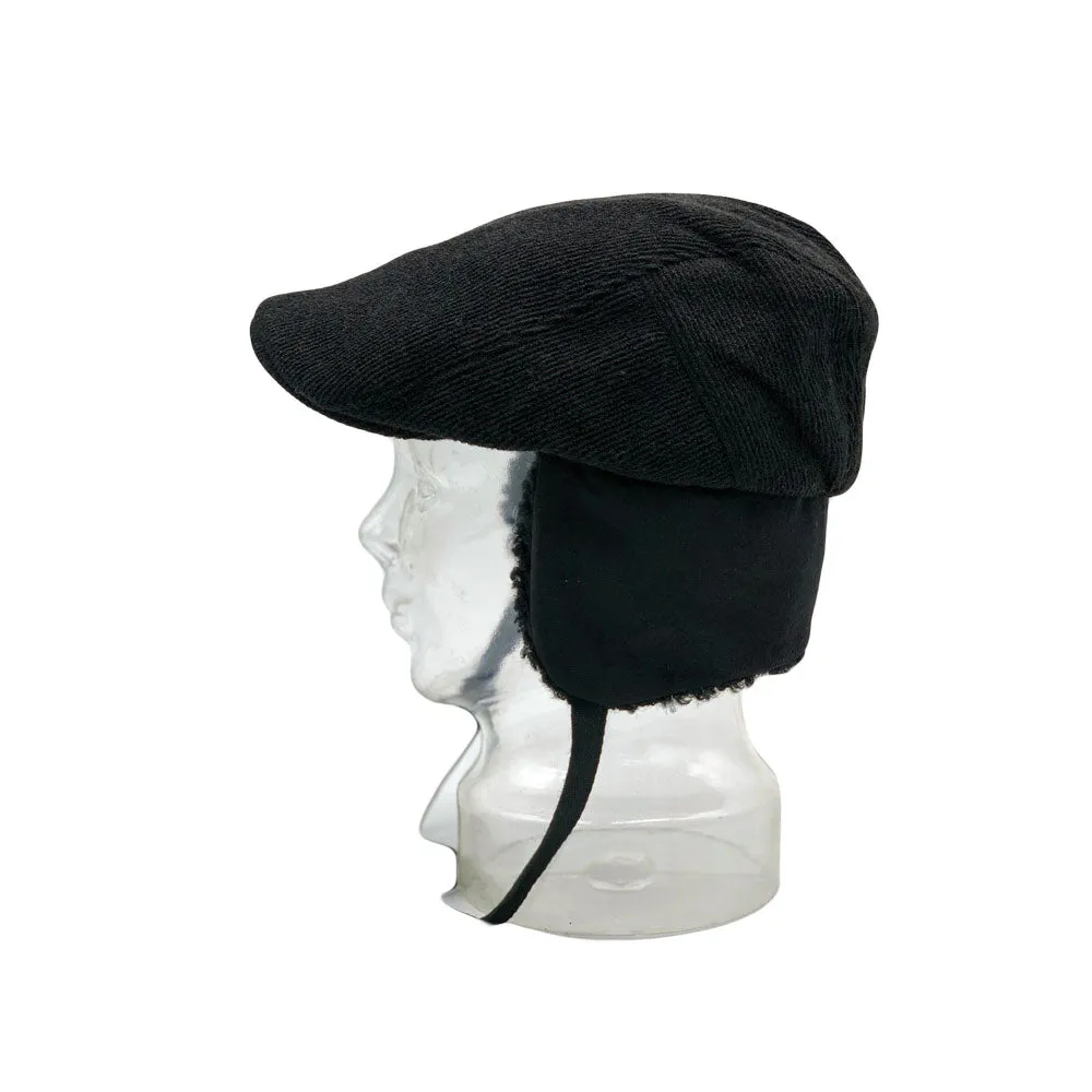 Winter Warm Earflap Flat Cap Newsboy Cap Golf Driver Irish Fleece Hunting Hat LDT1552