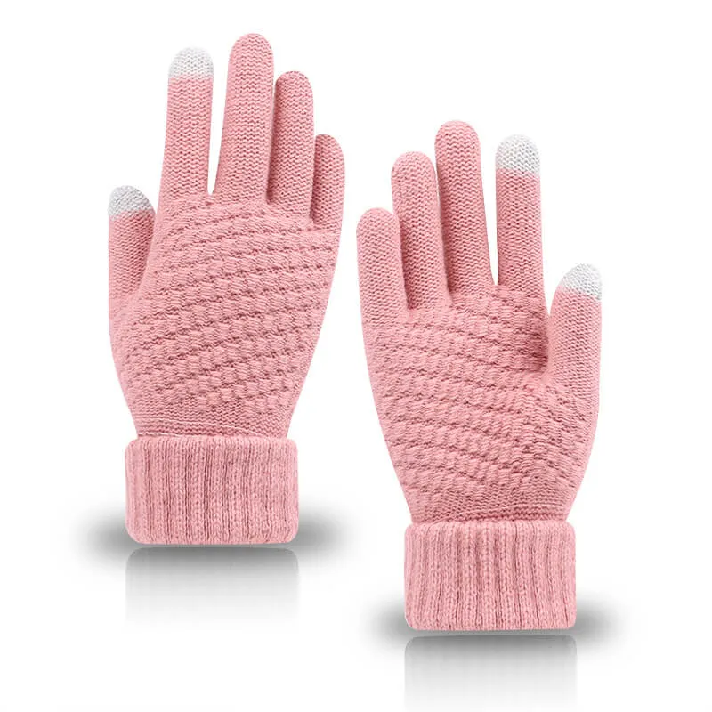 Women's Winter Touchscreen Gloves Warm Fleece Lined Knit Gloves