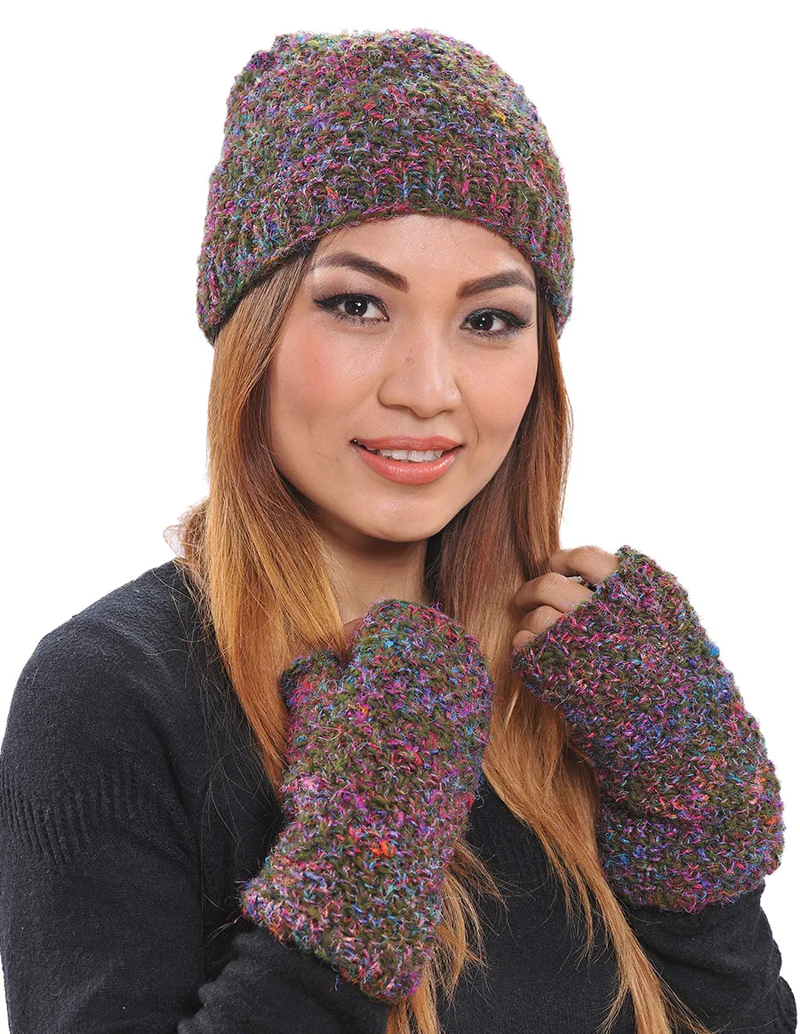 Wool & Recycled Silk Blend Beanie