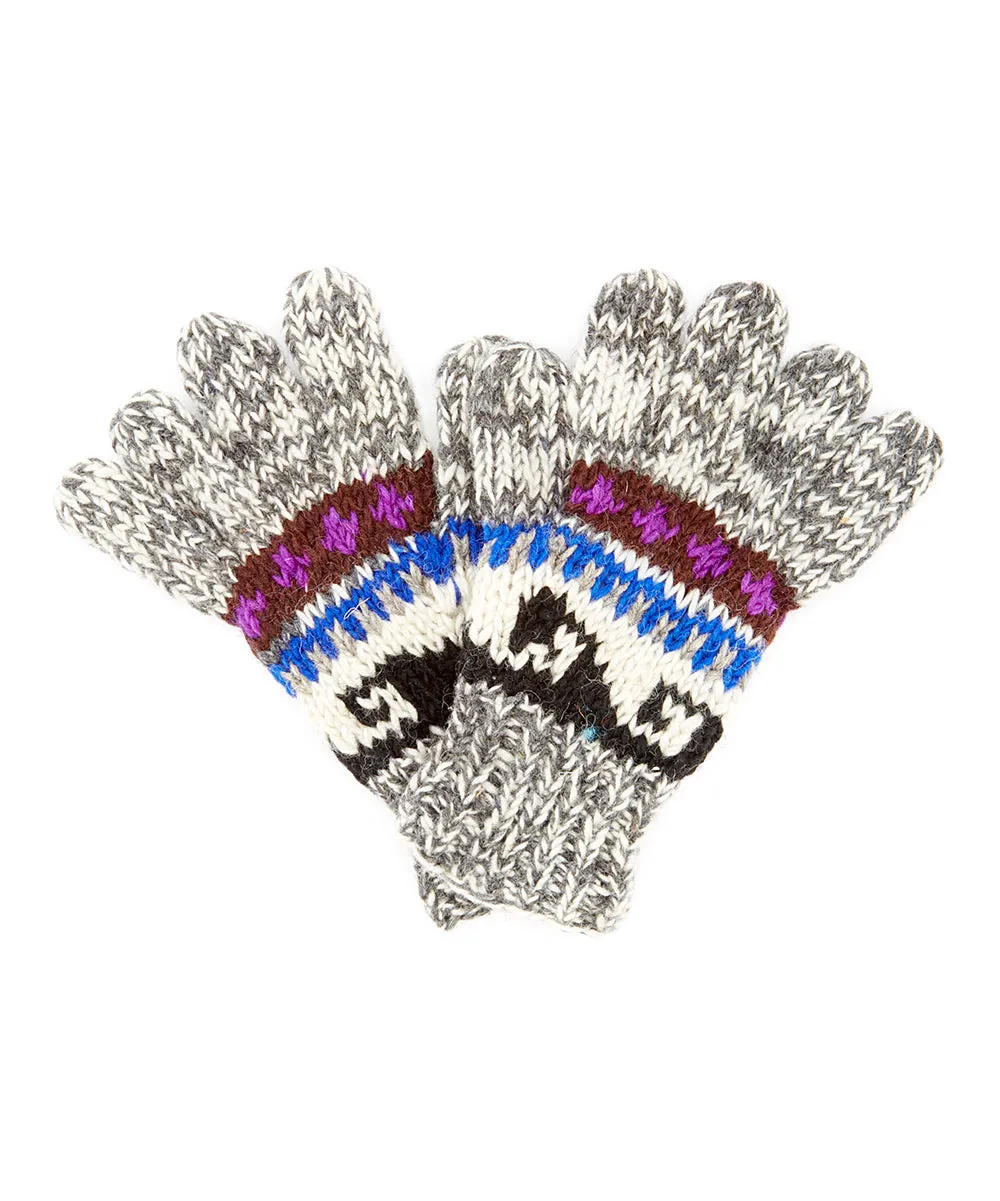 Wool Multi Color Gloves