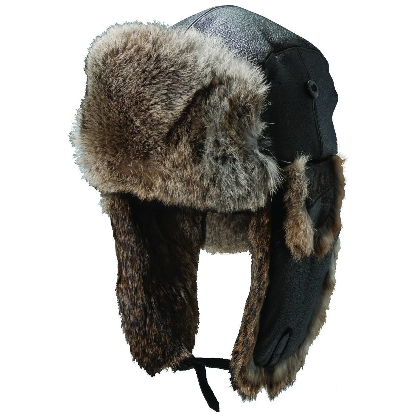 Woolrich Lambskin Leather Trapper with Rabbit Fur Earflaps